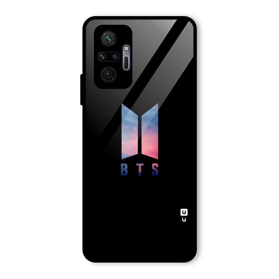 BTS Logo Sky Glass Back Case for Redmi Note 10 Pro Max
