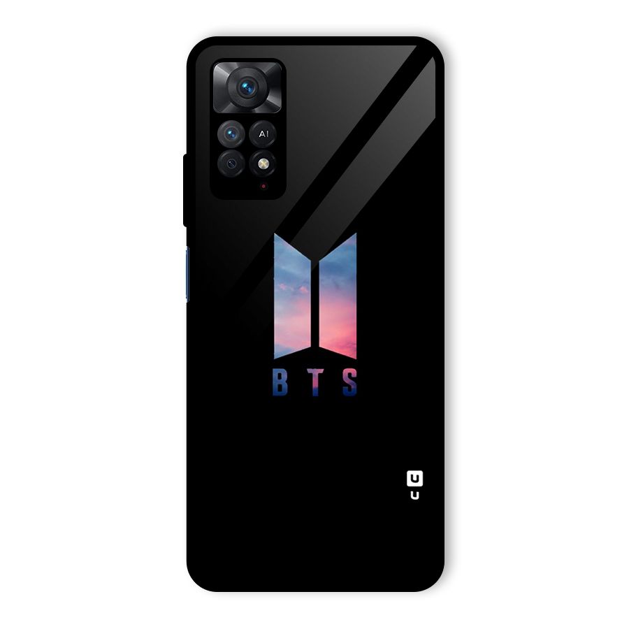 BTS Logo Sky Glass Back Case for Redmi Note 11 Pro