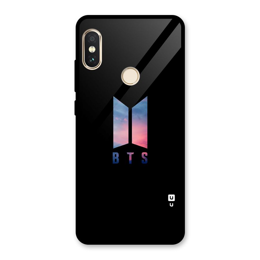 BTS Logo Sky Glass Back Case for Redmi Note 5 Pro