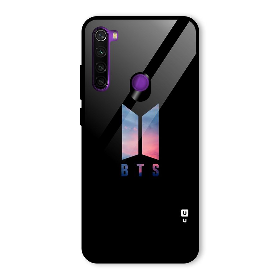 BTS Logo Sky Glass Back Case for Redmi Note 8
