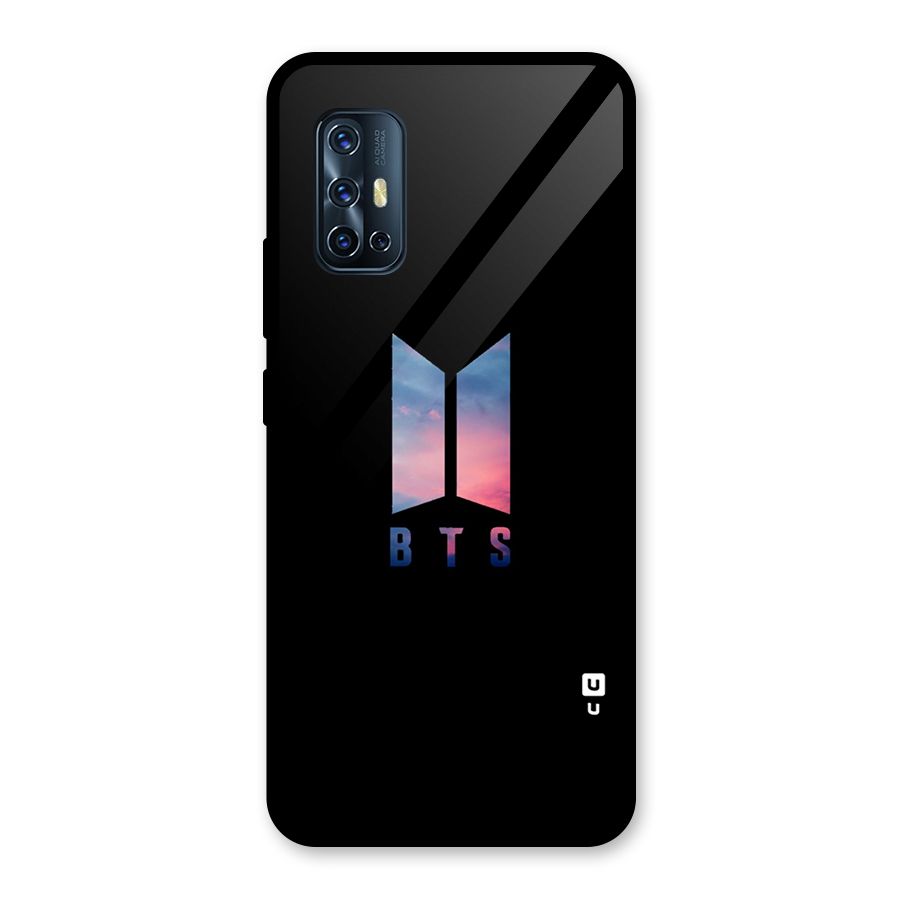 BTS Logo Sky Glass Back Case for Vivo V17