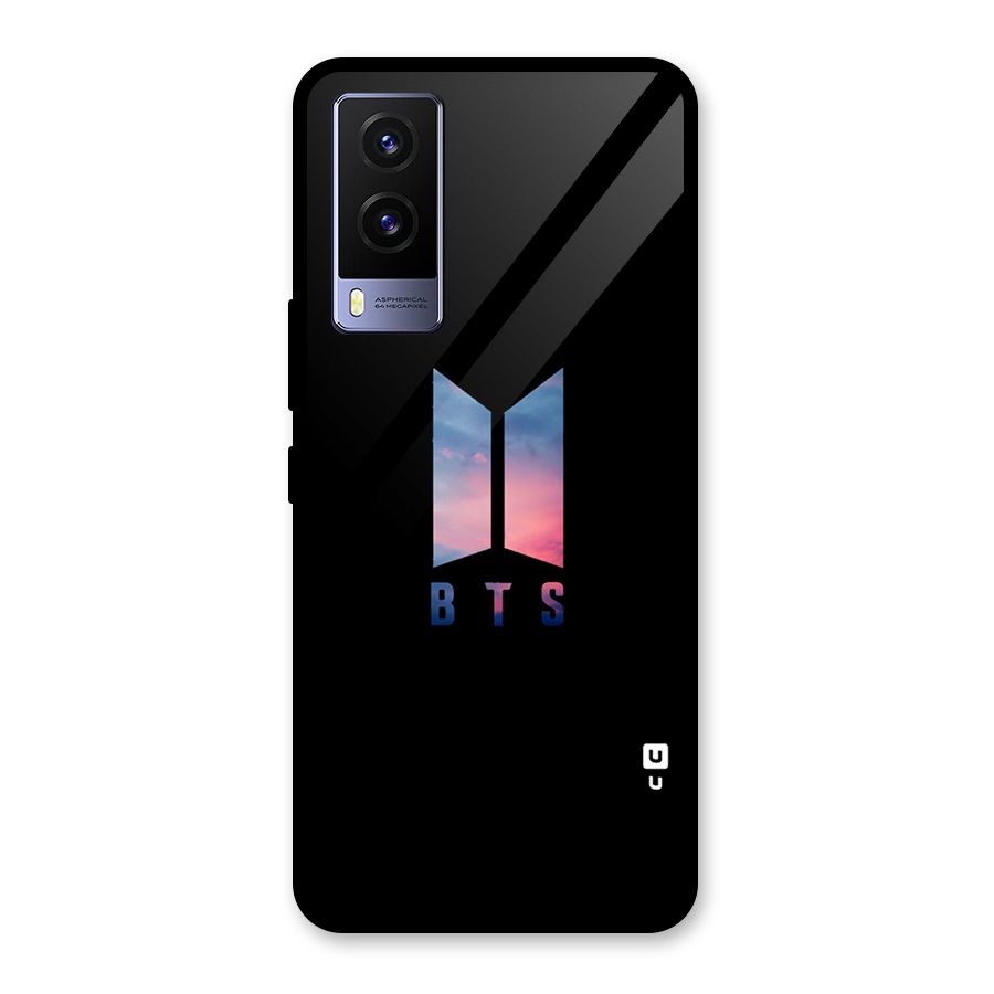 BTS Logo Sky Glass Back Case for Vivo V21e 5G