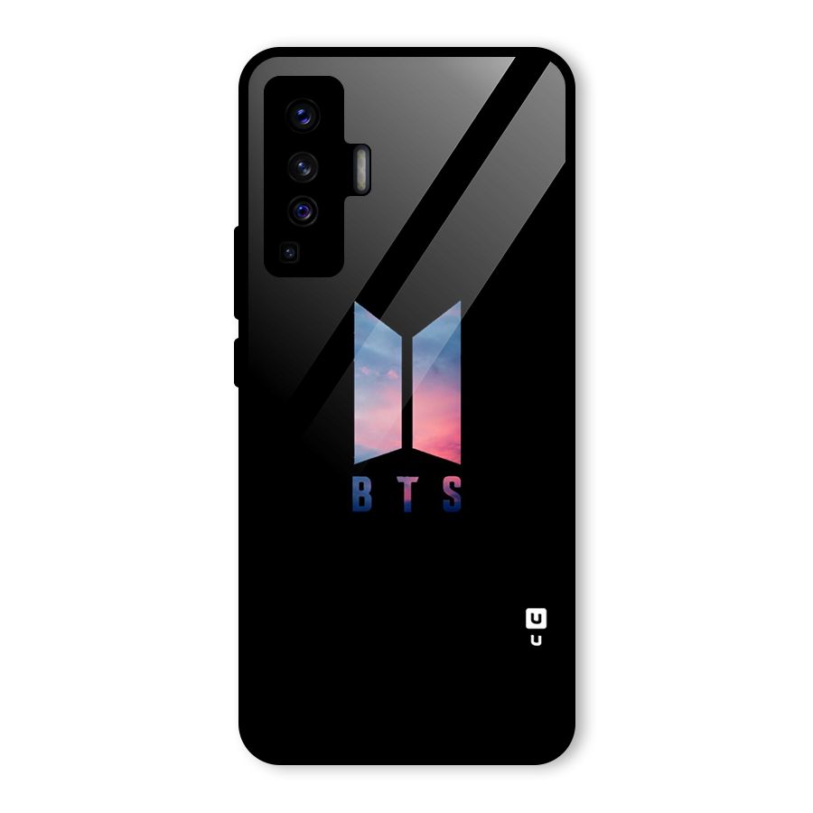 BTS Logo Sky Glass Back Case for Vivo X50