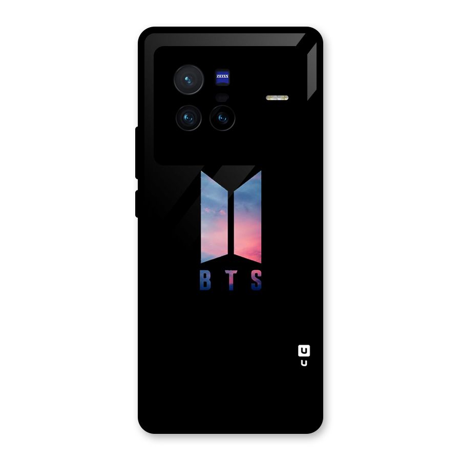 BTS Logo Sky Glass Back Case for Vivo X80