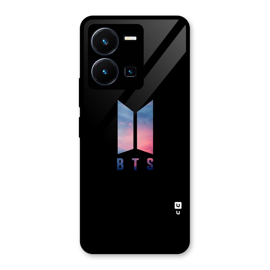 BTS Logo Sky Glass Back Case for Vivo Y35