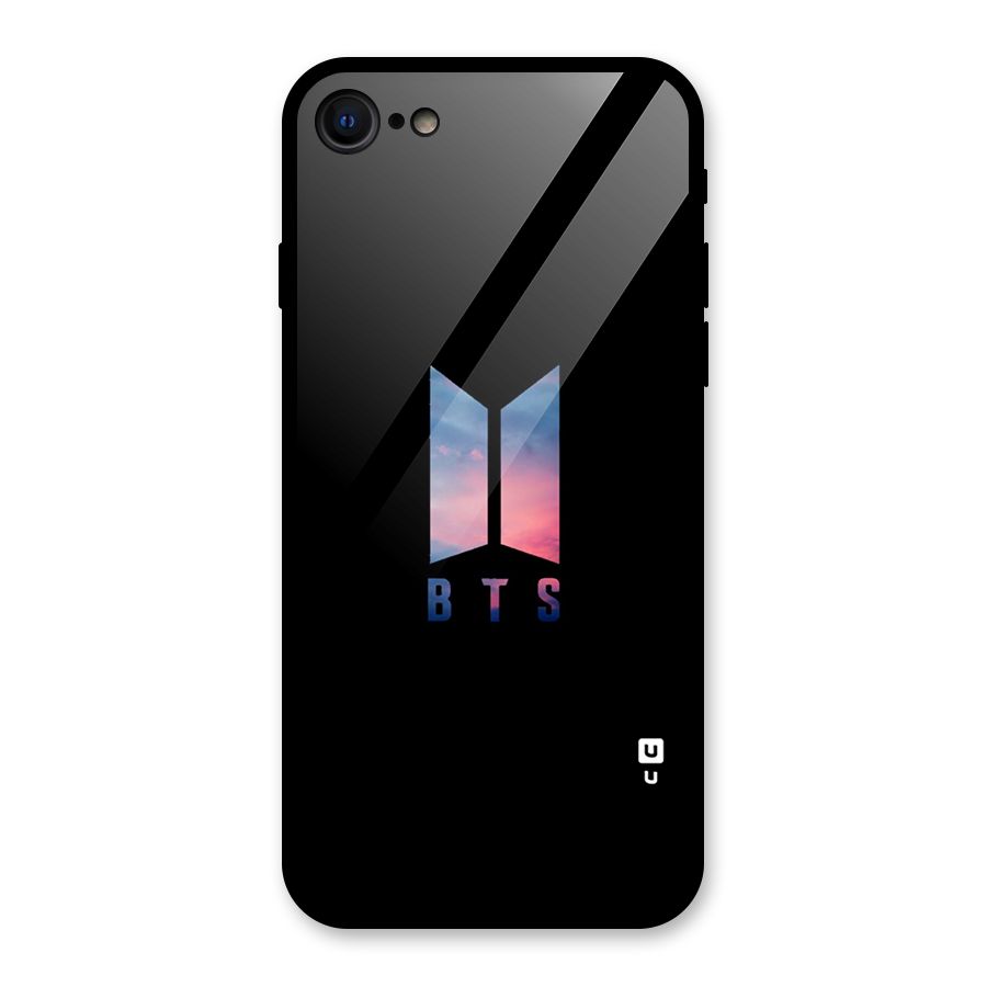 BTS Logo Sky Glass Back Case for iPhone SE 2022