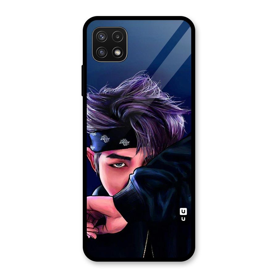 BTS Namjoon Artwork Glass Back Case for Galaxy A22 5G