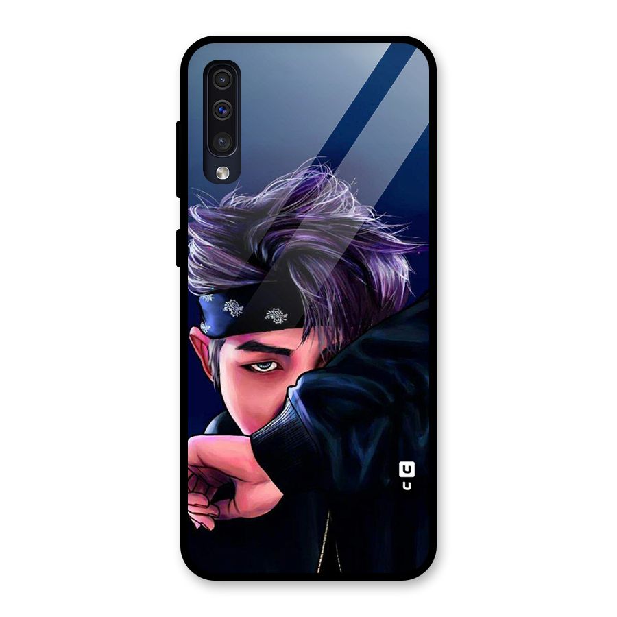 BTS Namjoon Artwork Glass Back Case for Galaxy A30s