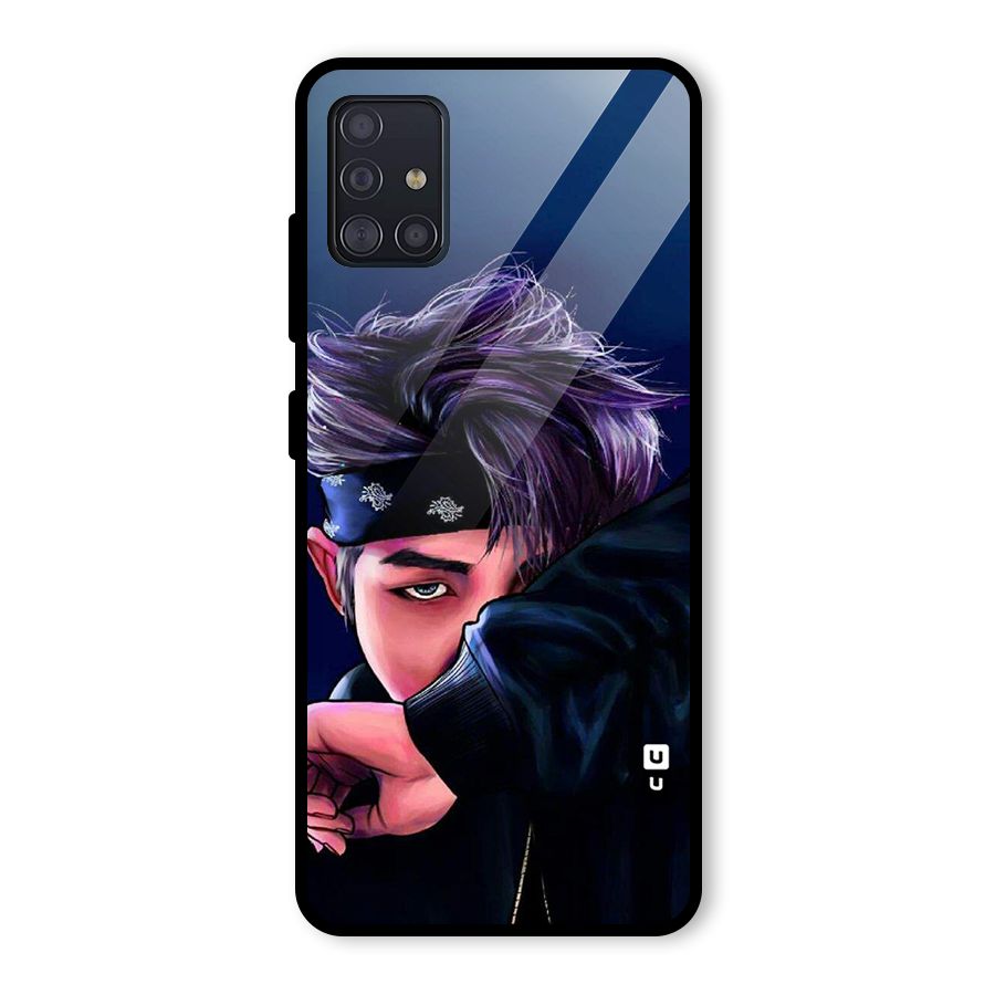 BTS Namjoon Artwork Glass Back Case for Galaxy A51