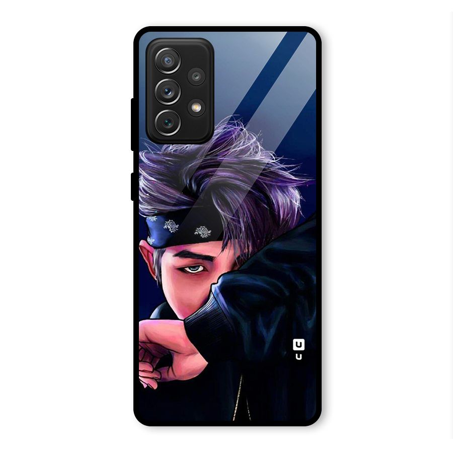 BTS Namjoon Artwork Glass Back Case for Galaxy A72