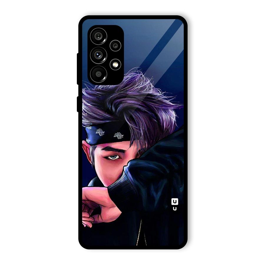 BTS Namjoon Artwork Glass Back Case for Galaxy A73 5G