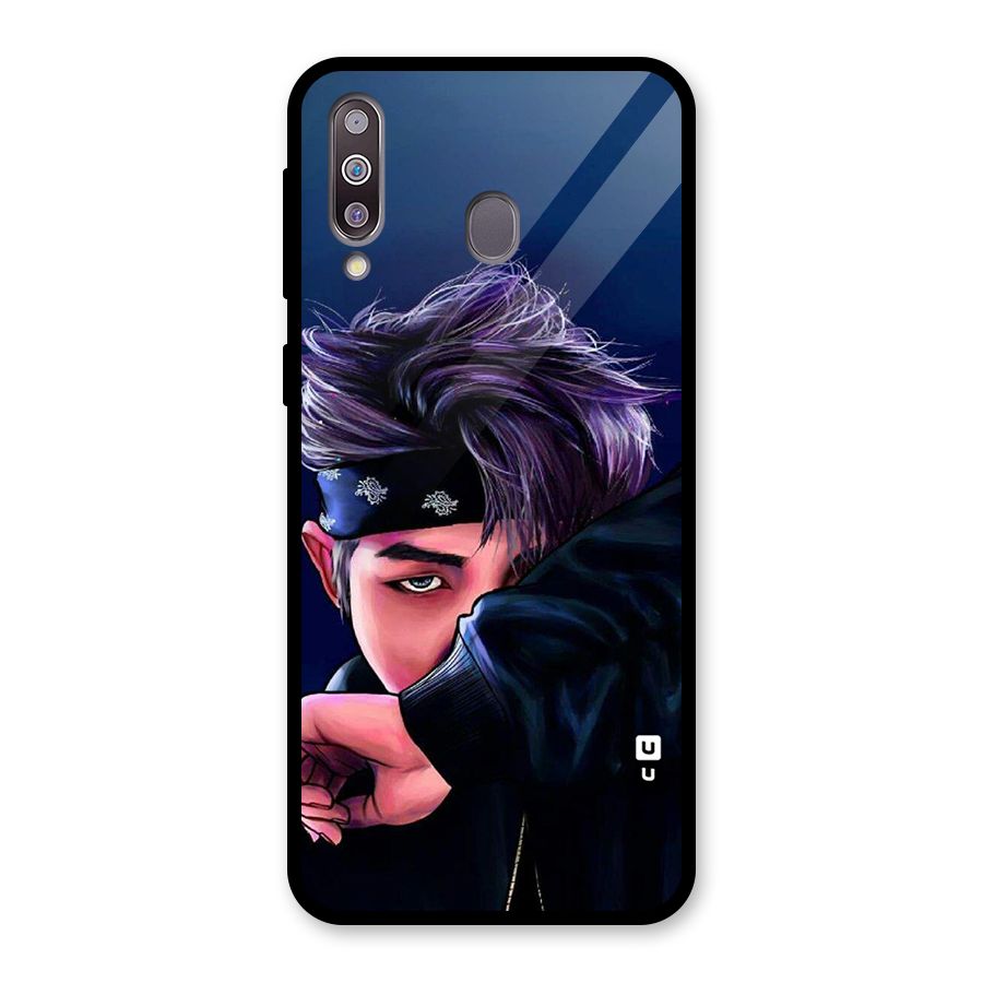 BTS Namjoon Artwork Glass Back Case for Galaxy M30