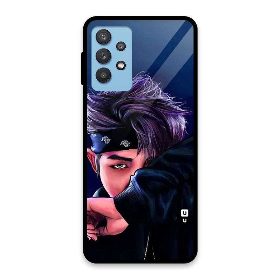 BTS Namjoon Artwork Glass Back Case for Galaxy M32 5G