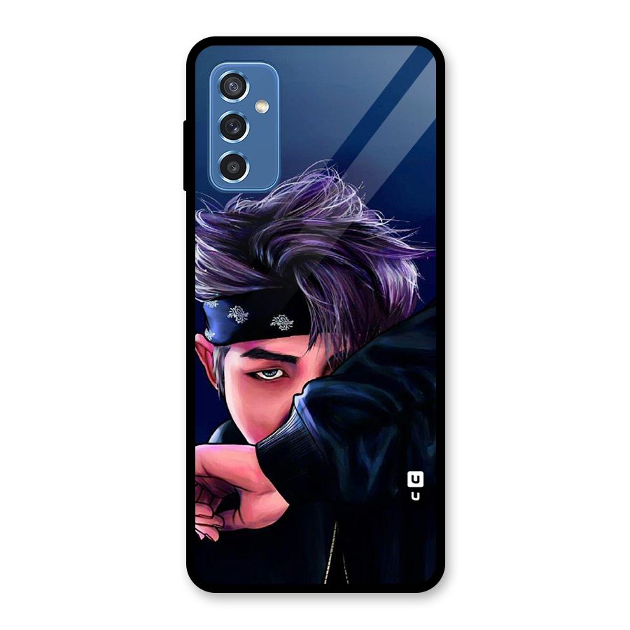 BTS Namjoon Artwork Glass Back Case for Galaxy M52 5G