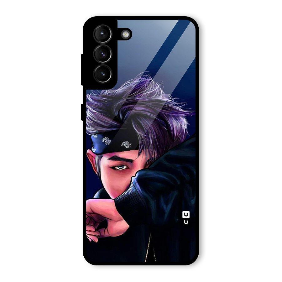 BTS Namjoon Artwork Glass Back Case for Galaxy S21 Plus