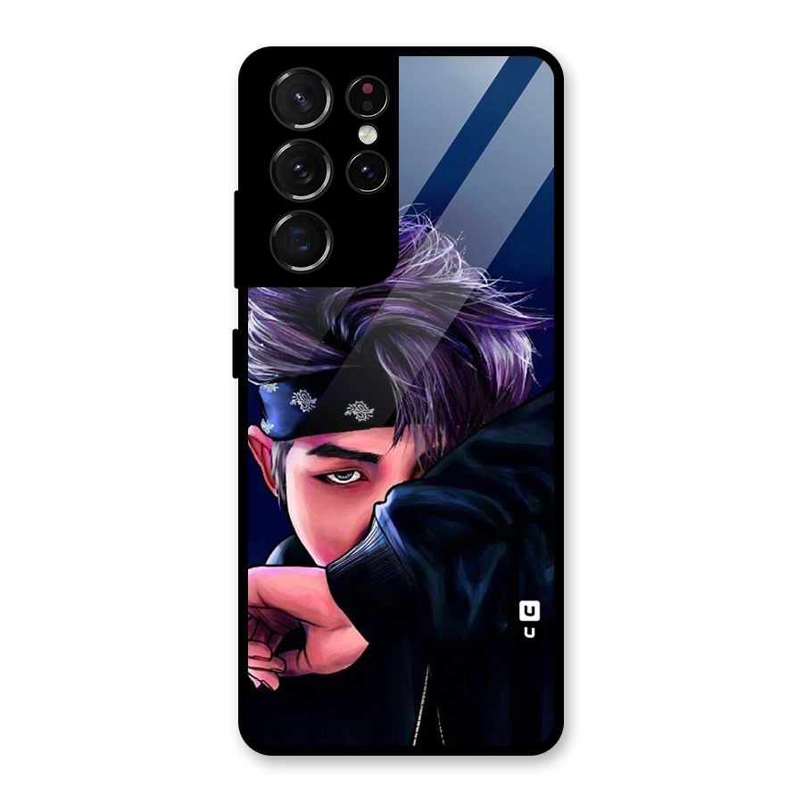BTS Namjoon Artwork Glass Back Case for Galaxy S21 Ultra 5G