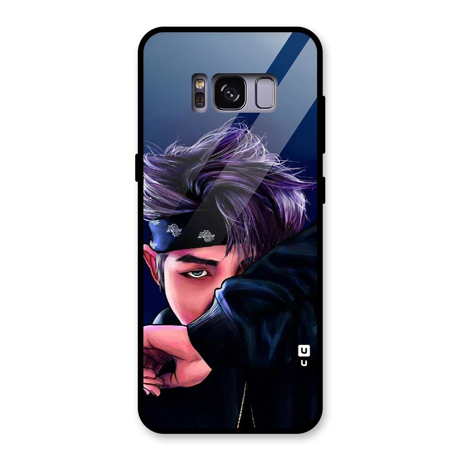 BTS Namjoon Artwork Glass Back Case for Galaxy S8