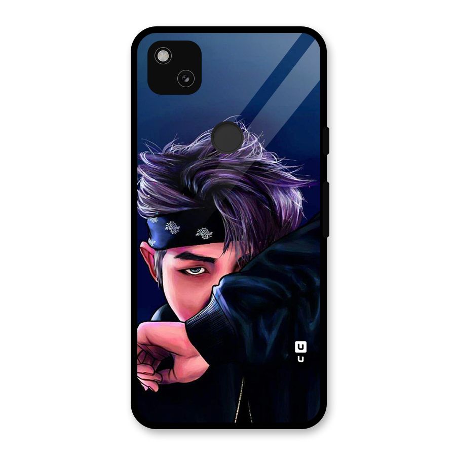 BTS Namjoon Artwork Glass Back Case for Google Pixel 4a
