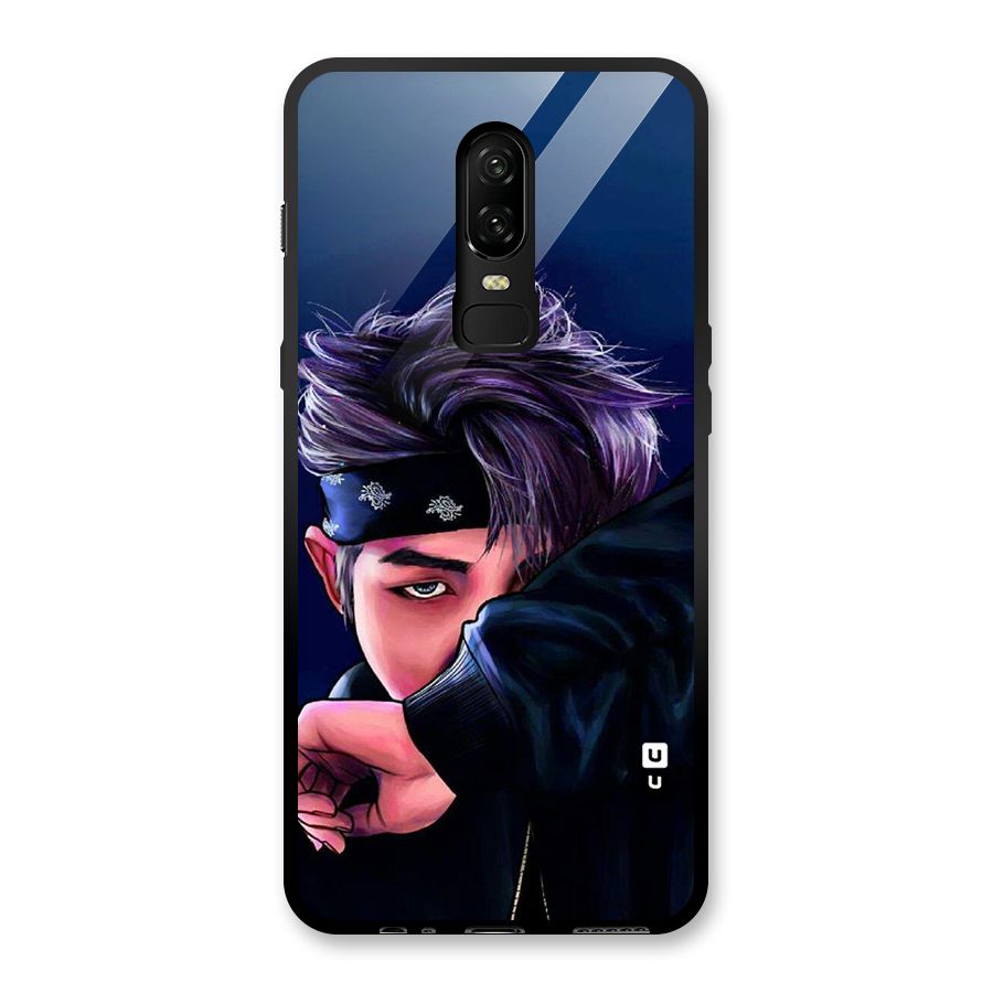 BTS Namjoon Artwork Glass Back Case for OnePlus 6