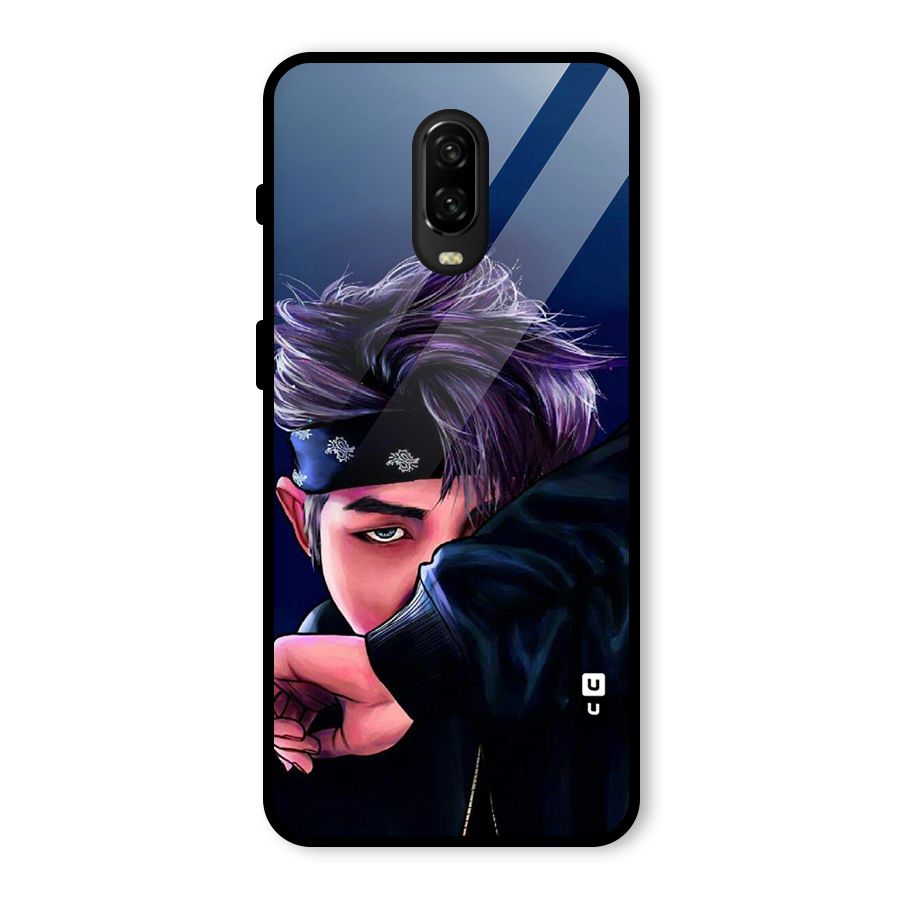 BTS Namjoon Artwork Glass Back Case for OnePlus 6T