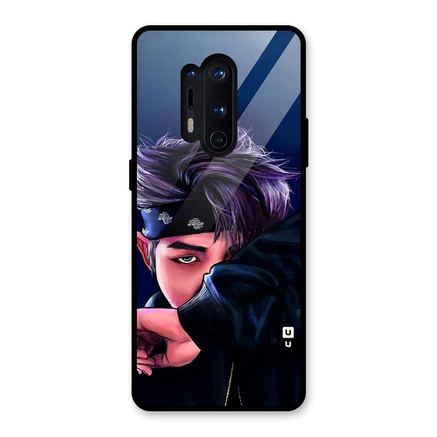 BTS Namjoon Artwork Glass Back Case for OnePlus 8 Pro