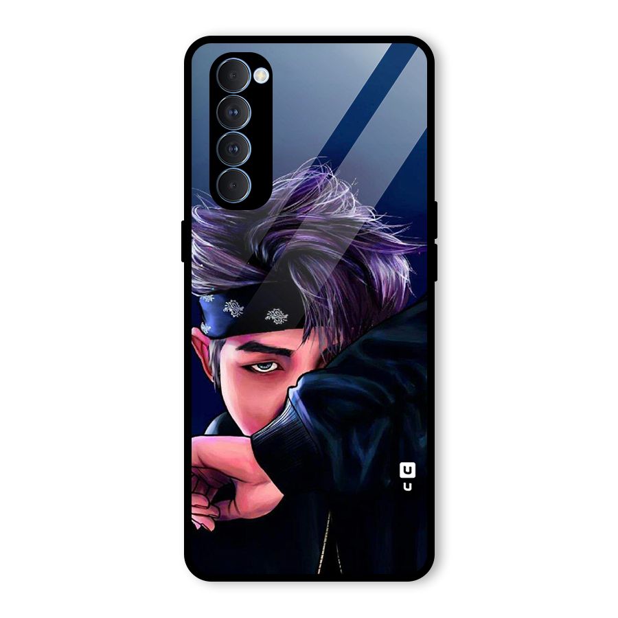 BTS Namjoon Artwork Glass Back Case for Oppo Reno4 Pro