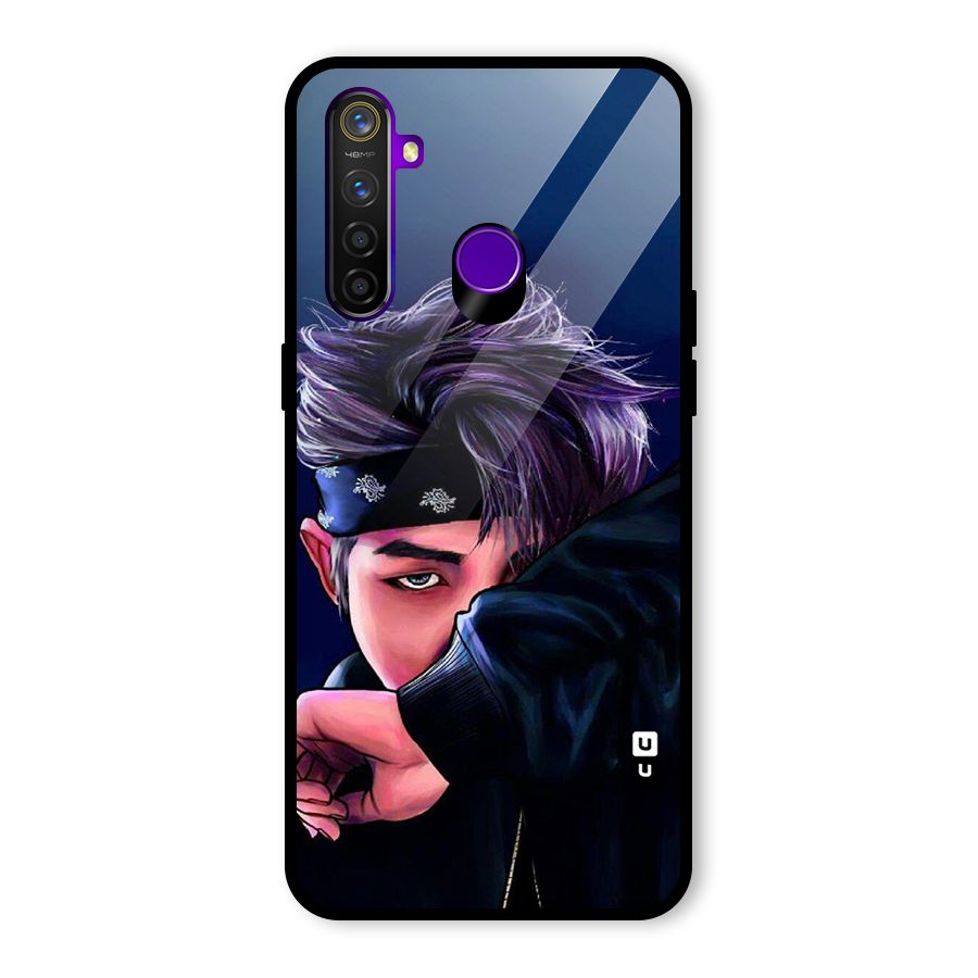BTS Namjoon Artwork Glass Back Case for Realme 5 Pro