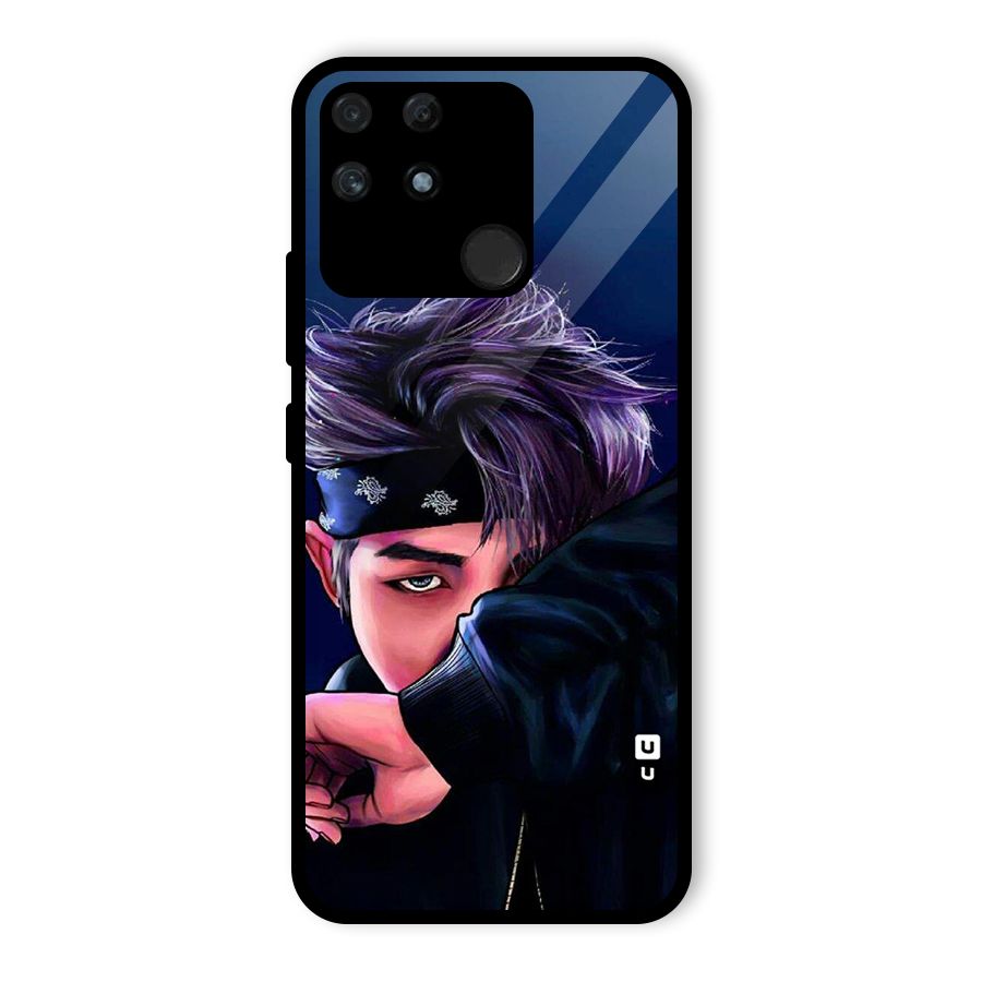 BTS Namjoon Artwork Glass Back Case for Realme Narzo 50A