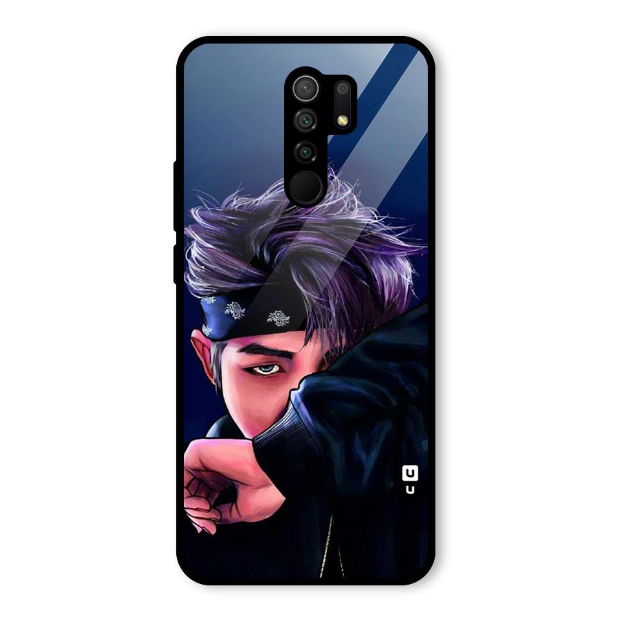 BTS Namjoon Artwork Glass Back Case for Redmi 9 Prime