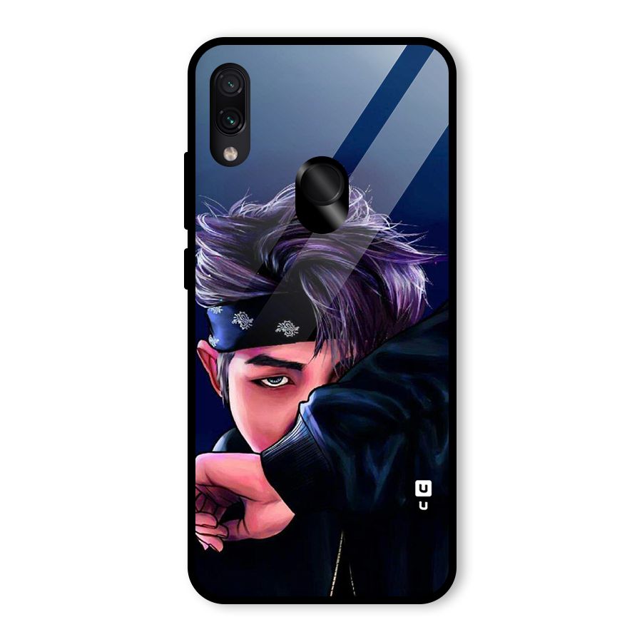 BTS Namjoon Artwork Glass Back Case for Redmi Note 7S