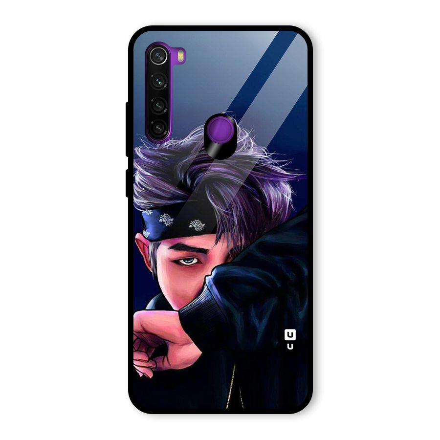BTS Namjoon Artwork Glass Back Case for Redmi Note 8