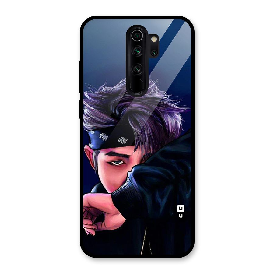 BTS Namjoon Artwork Glass Back Case for Redmi Note 8 Pro