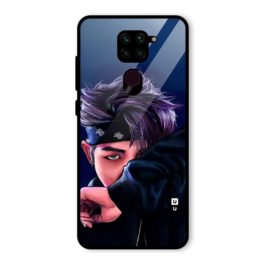 BTS Namjoon Artwork Glass Back Case for Redmi Note 9