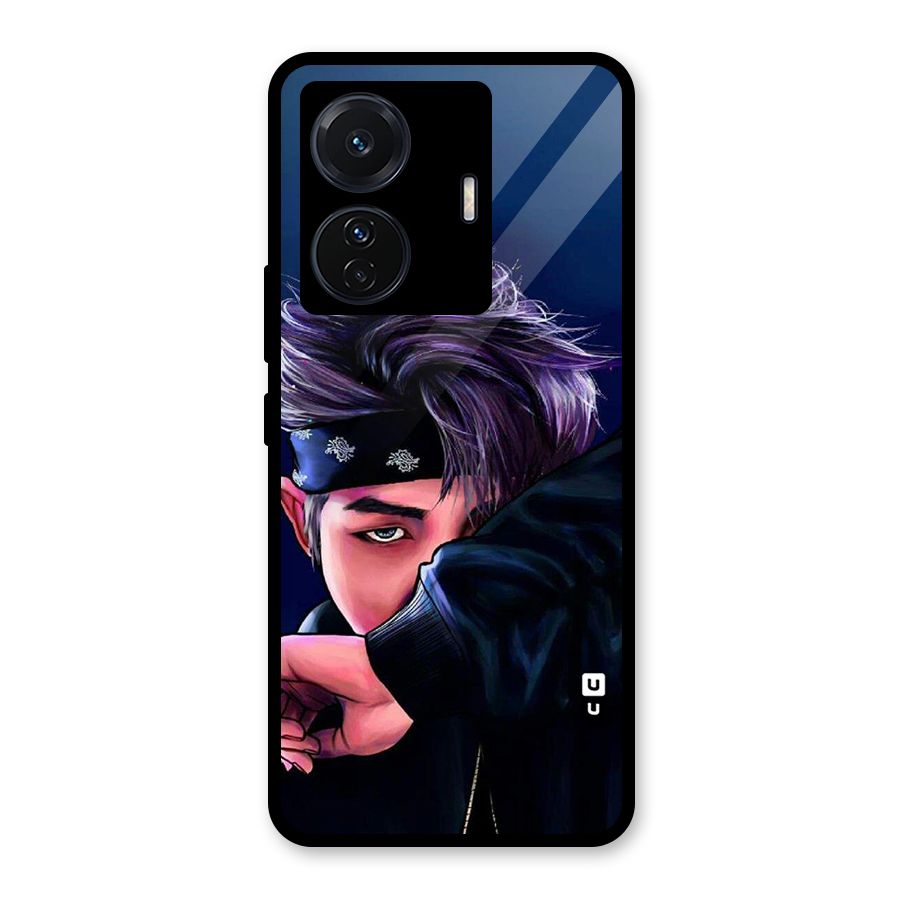 BTS Namjoon Artwork Glass Back Case for Vivo T1 Pro