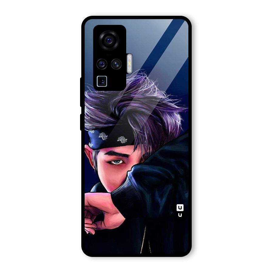 BTS Namjoon Artwork Glass Back Case for Vivo X50 Pro