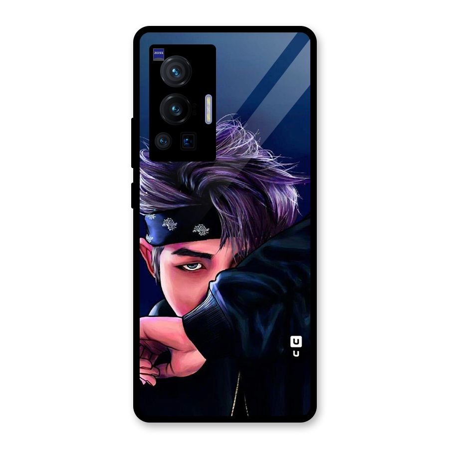BTS Namjoon Artwork Glass Back Case for Vivo X70 Pro