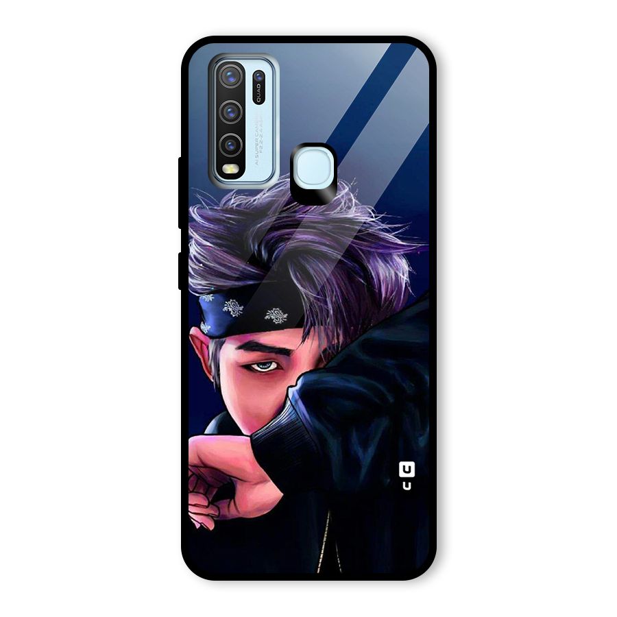 BTS Namjoon Artwork Glass Back Case for Vivo Y30