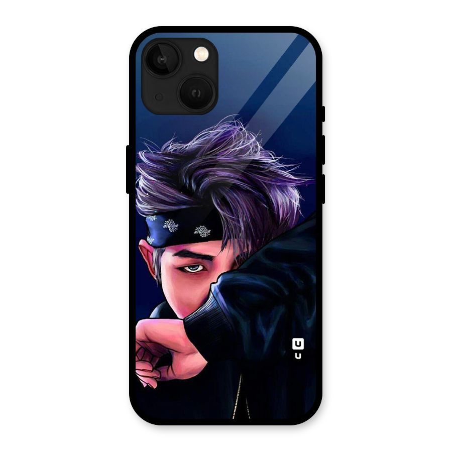 BTS Namjoon Artwork Glass Back Case for iPhone 13