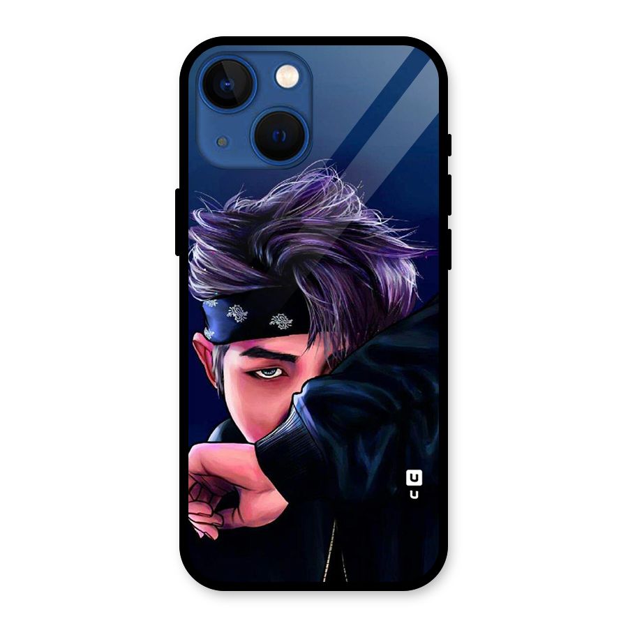 BTS Namjoon Artwork Glass Back Case for iPhone 13 Mini
