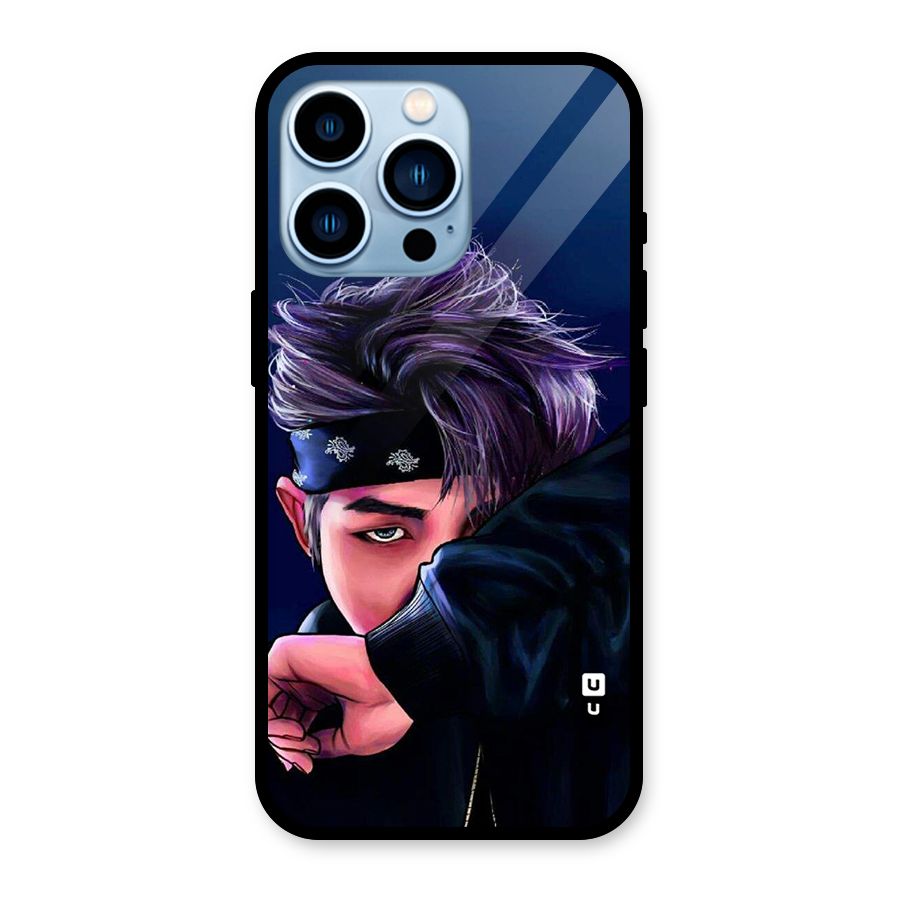 BTS Namjoon Artwork Glass Back Case for iPhone 13 Pro