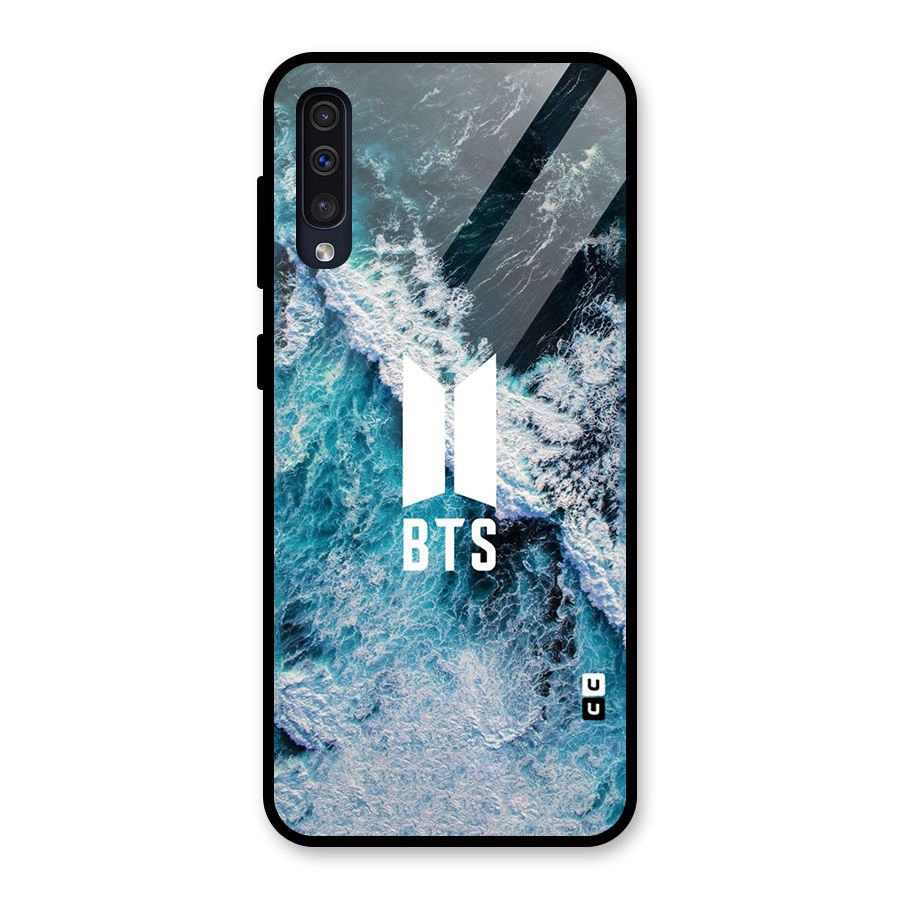 BTS Ocean Waves Glass Back Case for Galaxy A30s