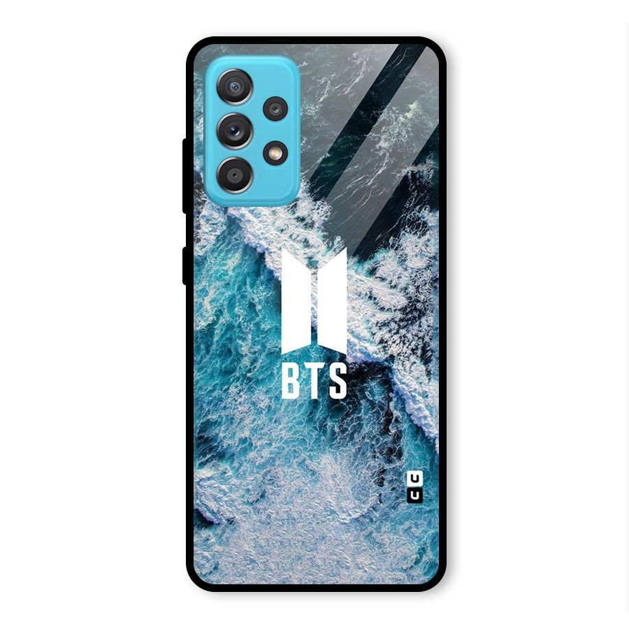BTS Ocean Waves Glass Back Case for Galaxy A52