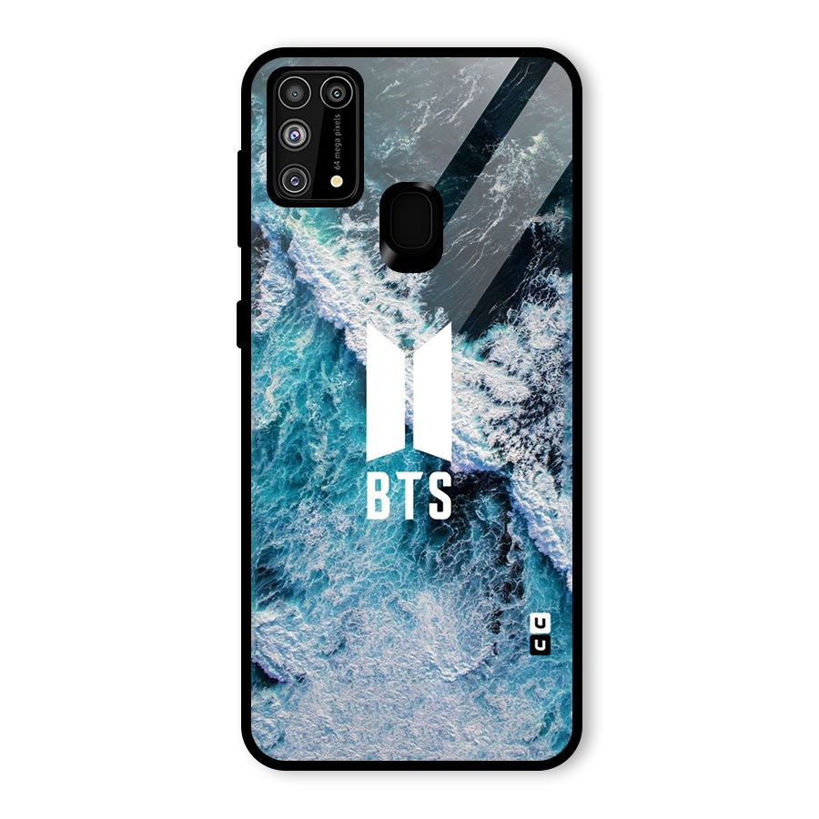 BTS Ocean Waves Glass Back Case for Galaxy F41