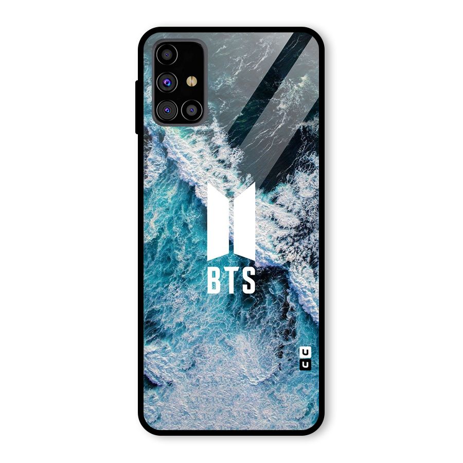 BTS Ocean Waves Glass Back Case for Galaxy M31s