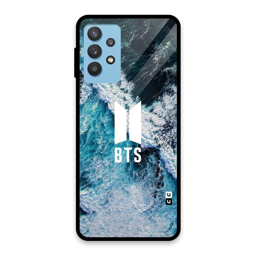 BTS Ocean Waves Glass Back Case for Galaxy M32 5G