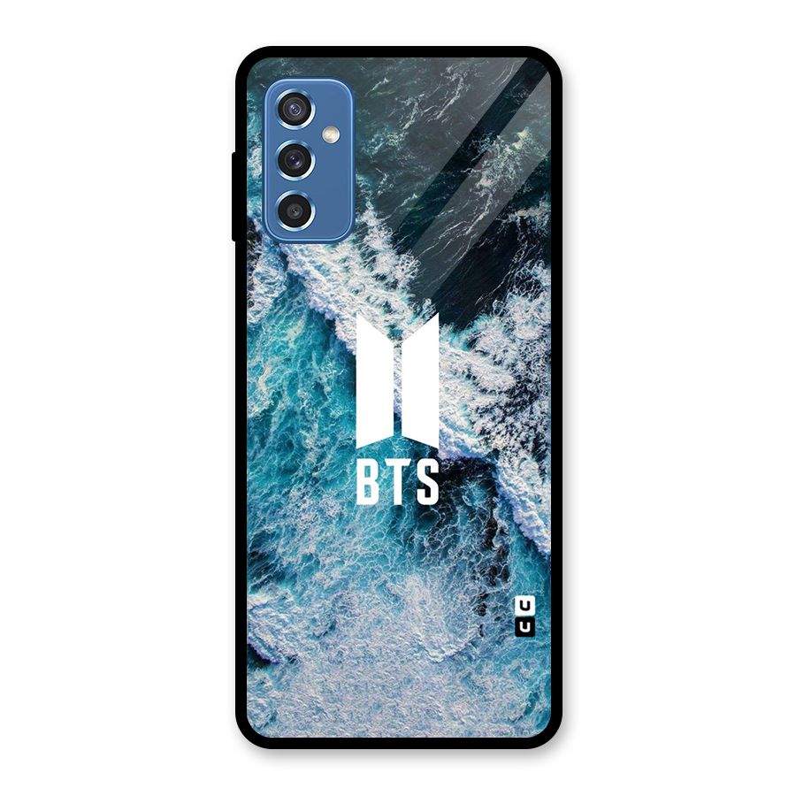 BTS Ocean Waves Glass Back Case for Galaxy M52 5G