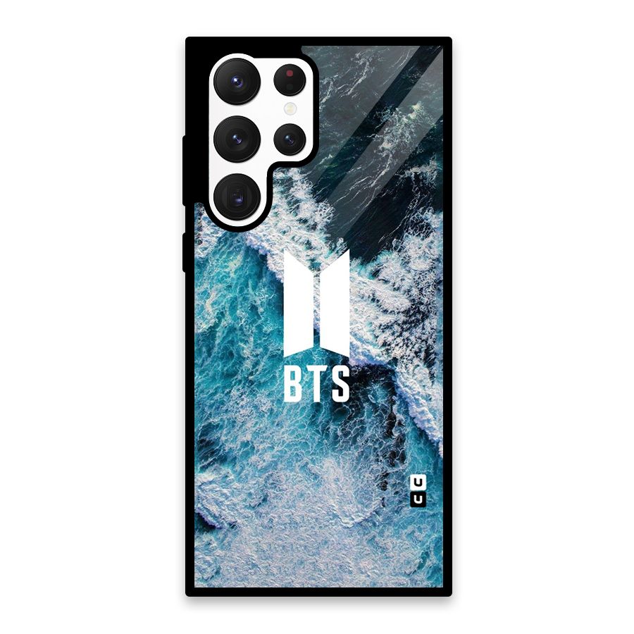 BTS Ocean Waves Glass Back Case for Galaxy S22 Ultra 5G