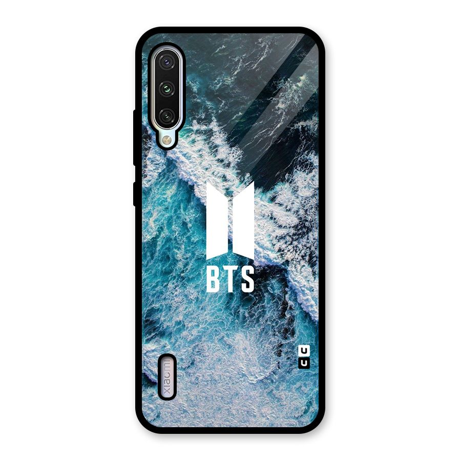 BTS Ocean Waves Glass Back Case for Mi A3