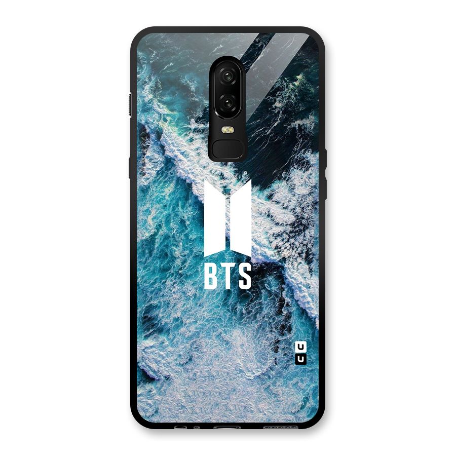 BTS Ocean Waves Glass Back Case for OnePlus 6