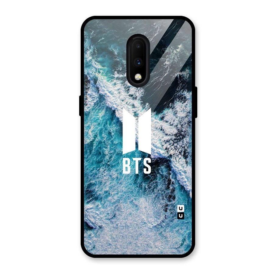 BTS Ocean Waves Glass Back Case for OnePlus 7